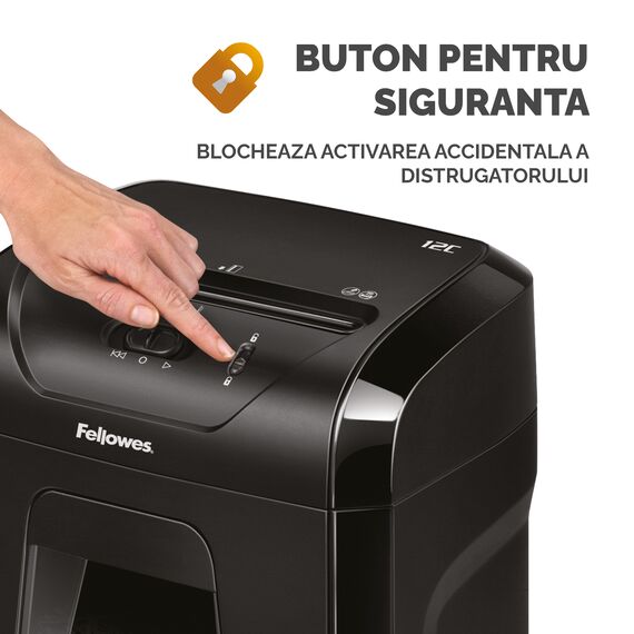 Distrugator documente 12 coli, Cross-Cut, FELLOWES 12C - 7Papet