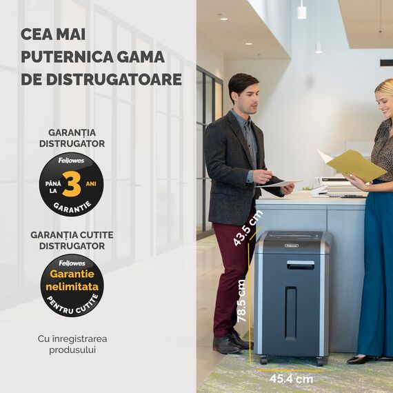 Distrugator documente 18 coli, Micro-Cut, FELLOWES 225Mi - 6Papet
