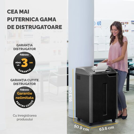 Distrugator documente 32 coli, Cross-Cut, FELLOWES 485Ci - 8Papet