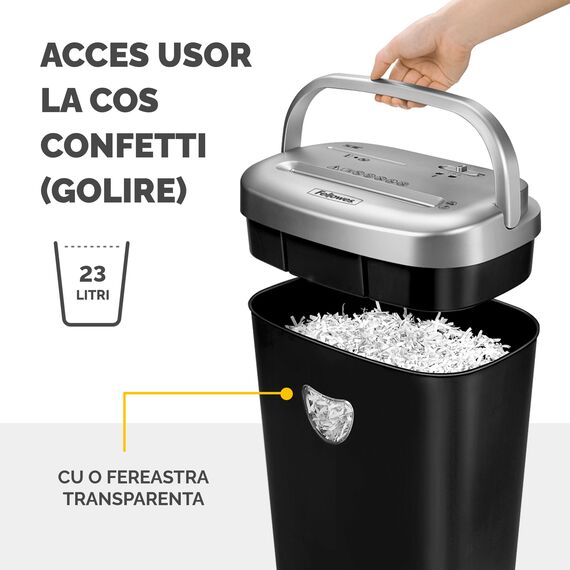 Distrugator documente 10 coli, Cross-Cut, FELLOWES 53C - 4Papet
