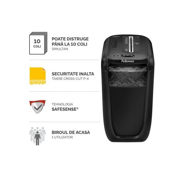 Distrugator documente 10 coli, Cross-Cut, FELLOWES 60CS - 2Papet
