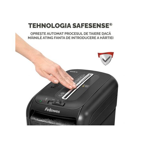 Distrugator documente 10 coli, Cross-Cut, FELLOWES 60CS - 6Papet