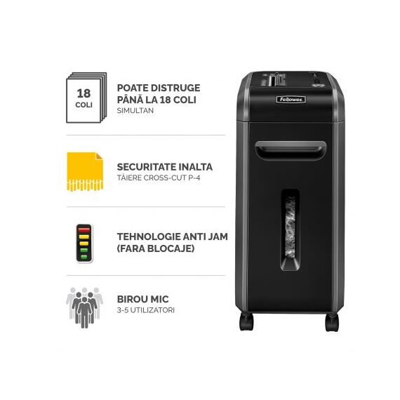 Distrugator documente 34 coli, Cross-Cut, FELLOWES 99Ci - 2Papet