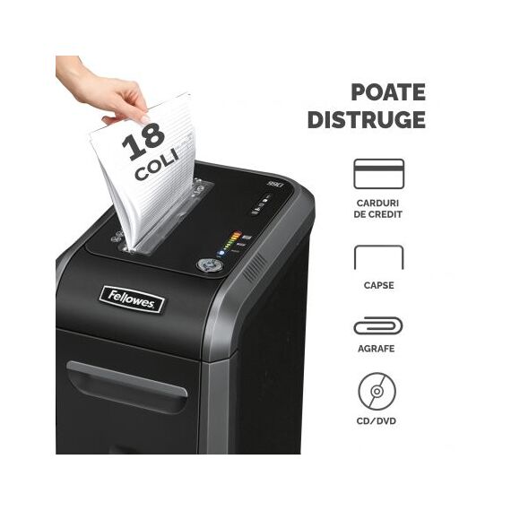 Distrugator documente 34 coli, Cross-Cut, FELLOWES 99Ci - 3Papet