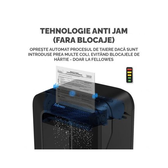 Distrugator documente 12 coli, Micro-Cut, FELLOWES LX201, negru - 4Papet