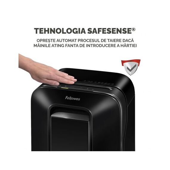 Distrugator documente 12 coli, Micro-Cut, FELLOWES LX201, negru - 8Papet