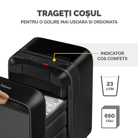 Distrugator documente 15 coli, Micro-Cut, FELLOWES LX211 - 5Papet