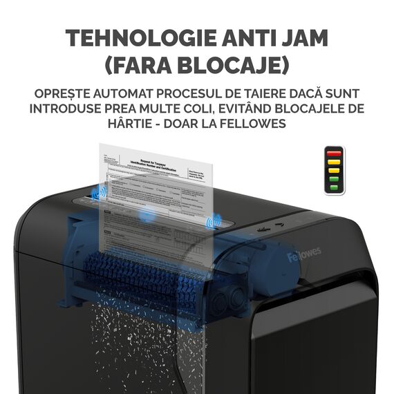 Distrugator documente 20 coli, Micro-Cut, FELLOWES LX221 - 5Papet