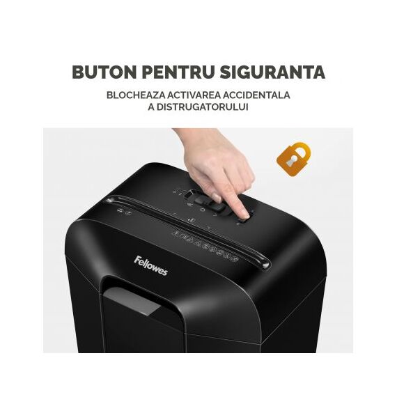 Distrugator documente 6 coli, Micro-Cut, FELLOWES LX25M - 4Papet