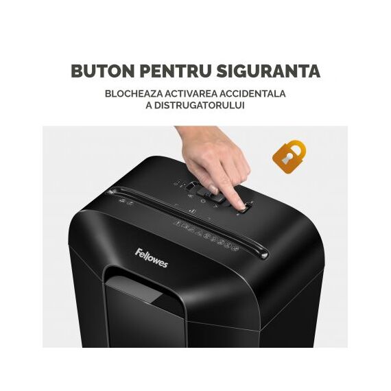 Distrugator documente 9 coli, Cross-Cut, FELLOWES LX50 - 5Papet