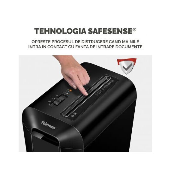Distrugator documente 10 coli, Cross-Cut, FELLOWES LX65 - 4Papet