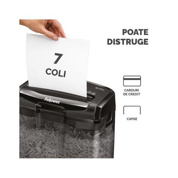 Distrugator documente 7 coli, Cross-Cut, FELLOWES M-7CM - 2Papet