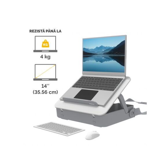 Geanta laptop cu suport ergonomic, FELLOWES Breyta, alba - 2Papet