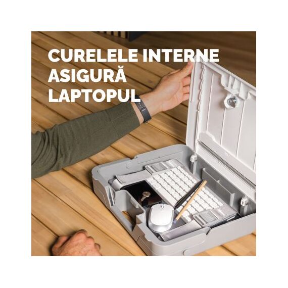 Geanta laptop cu suport ergonomic, FELLOWES Breyta, alba - 6Papet