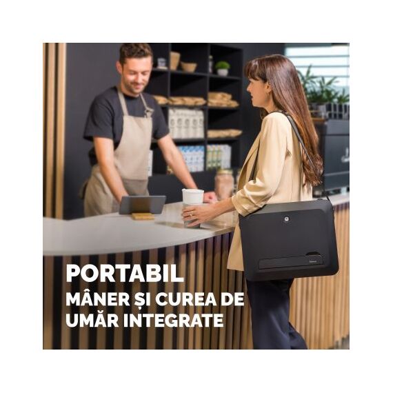 Geanta laptop cu suport ergonomic, FELLOWES Breyta, negru - 5Papet