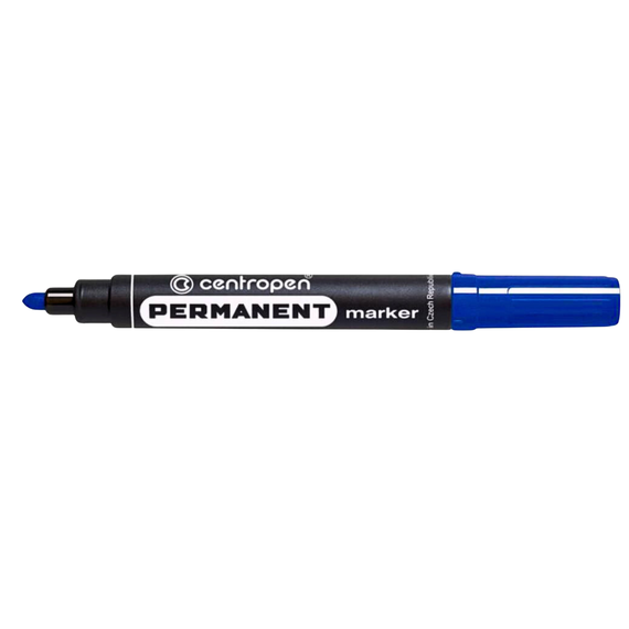 Marker permanent cu varf rotund, CENTROPEN 8566, ALEGE CULOAREA: Albastru - 2Papet