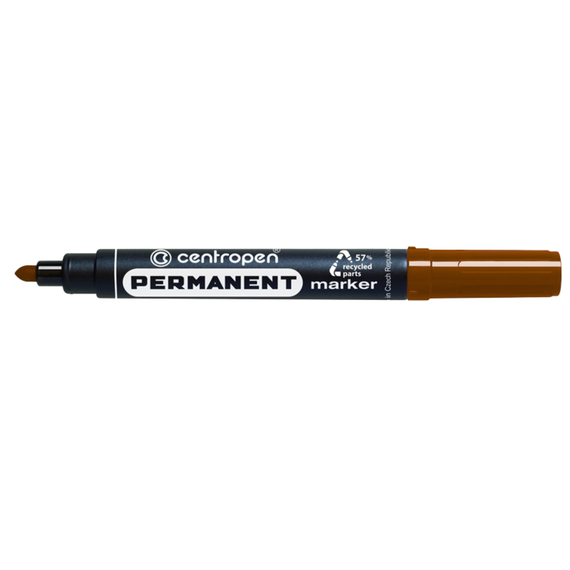Marker permanent cu varf rotund, CENTROPEN 8566, ALEGE CULOAREA: Maro - 2Papet