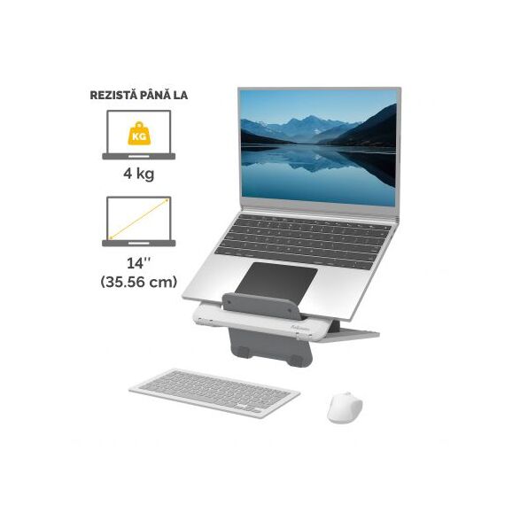 Suport ergonomic pentru laptop, FELLOWES Breyta, alb - 2Papet