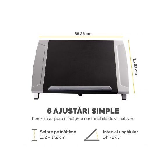 Suport ergonomic pentru laptop, FELLOWES Office - 3Papet