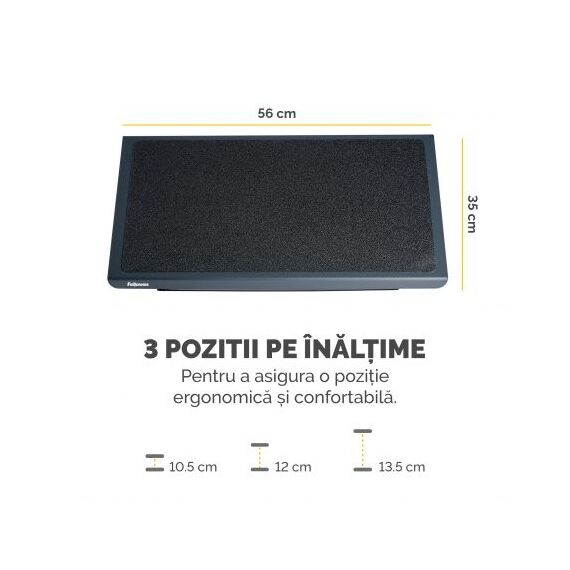 Suport ergonomic ajustabil pentru picioare, FELLOWES Heavy Duty - 5Papet