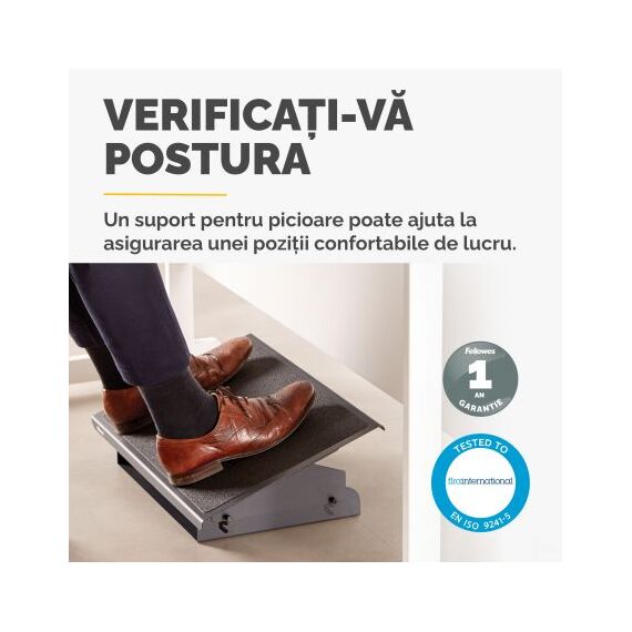 Suport ergonomic ajustabil pentru picioare, FELLOWES Heavy Duty - 2Papet