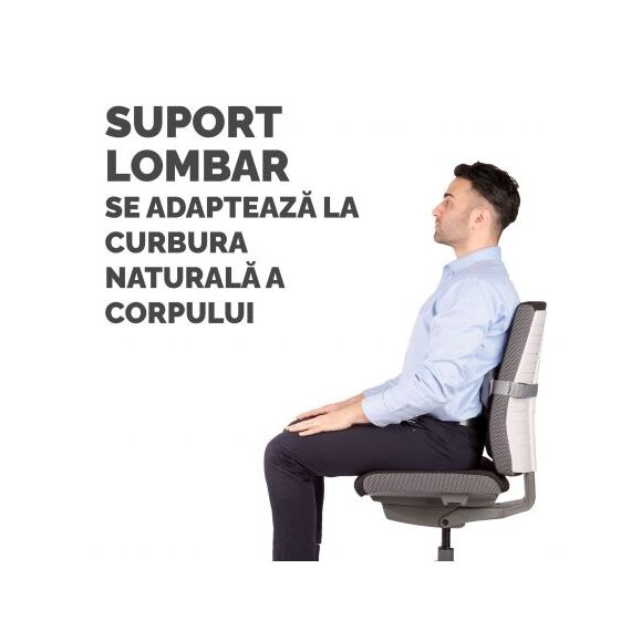 Suport ergonomic lombar, FELLOWES I-Spire, negru - 5Papet