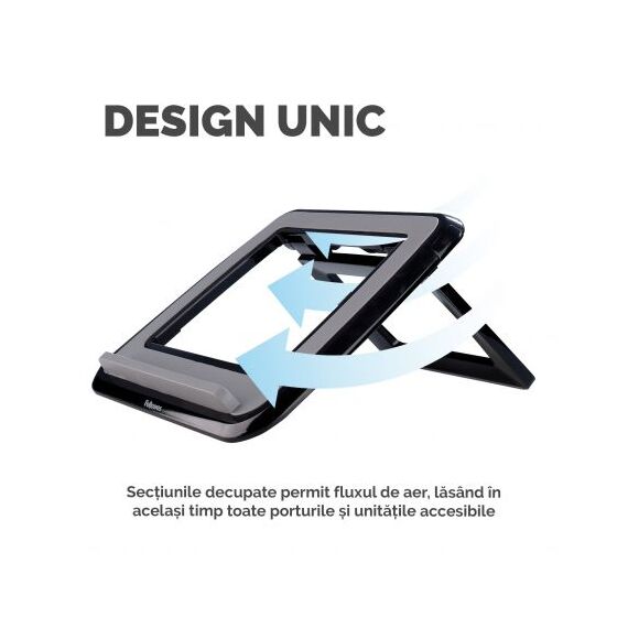 Suport ergonomic pentru laptop, FELLOWES I-Spire Quicklift, negru - 3Papet