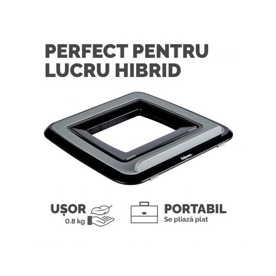 Suport ergonomic pentru laptop, FELLOWES I-Spire Quicklift, negru - 8Papet