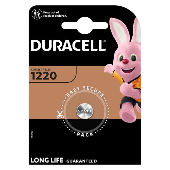 Baterie litiu CR1220 36mAh 3V, 12 x 20 mm, DURACELL - Papet