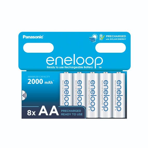 Acumulatori ENELOOP 1.2V AA R6 Ni-Mh, 8 buc/blister cu carcasa, 2000 mAh, preincarcati, 2100 cicluri - Papet