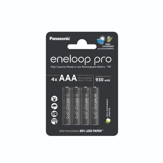 Acumulatori ENELOOP Pro 1.2V AAA R3 Ni-Mh, 4 buc/blister, 930 mAh, preincarcati - Papet