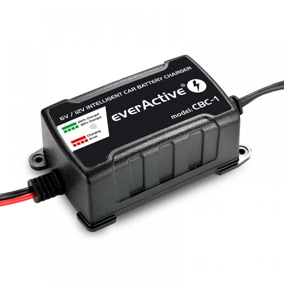 Incarcator baterii auto, 6V sau 12V, putere incarcare 1A sau 1.2A, EVERACTIVE CBC-1 Inteligent - Papet