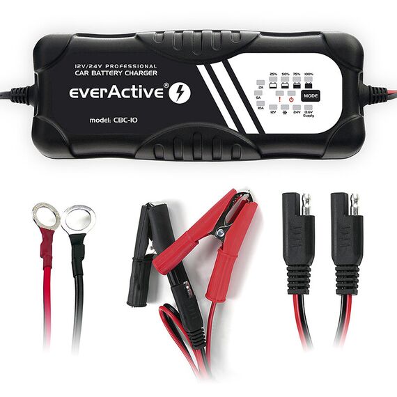 Incarcator baterii auto, 12V sau 24V, putere incarcare 2A 5A sau 10A, EVERACTIVE CBC-10 Inteligent - Papet