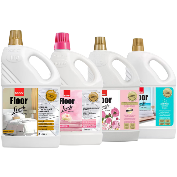 Detergent multiple pardoseli 2L, SANO Floor Fresh Home, Alege aroma: Exotic Hotel - Papet