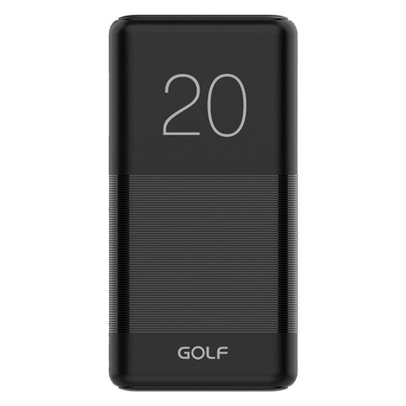 Baterie externa cu 2 USB, 2.1A si 1A, 20000mA, port micro USB, GOLF PowerBank G81, neagra - Papet