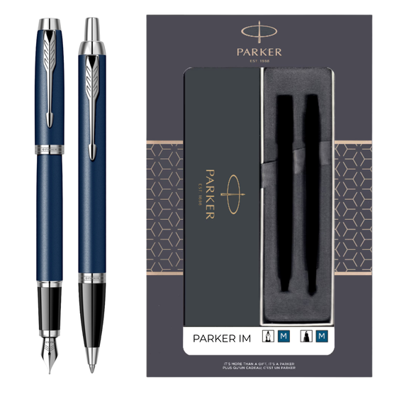 Set cadou stilou si pix PARKER IM Royal, Navy Blue - Papet