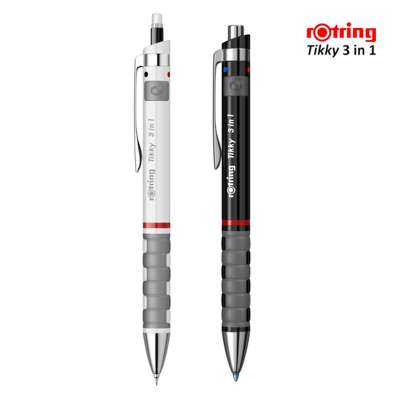 Pix cu mecanism 3 in 1, 0.7 mm ROTRING Tikky Triopen, ALEGE CULOAREA: Alb - Papet