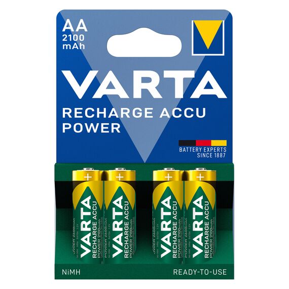 Acumulatori VARTA 1.2V AA LR6 Ni-MH, 4 buc/blister, 2100mAh preincarcati - Papet