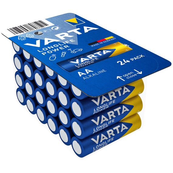 Baterie alcalina VARTA Longlife Power AA LR6, 1.5V, 24 buc/set - Papet