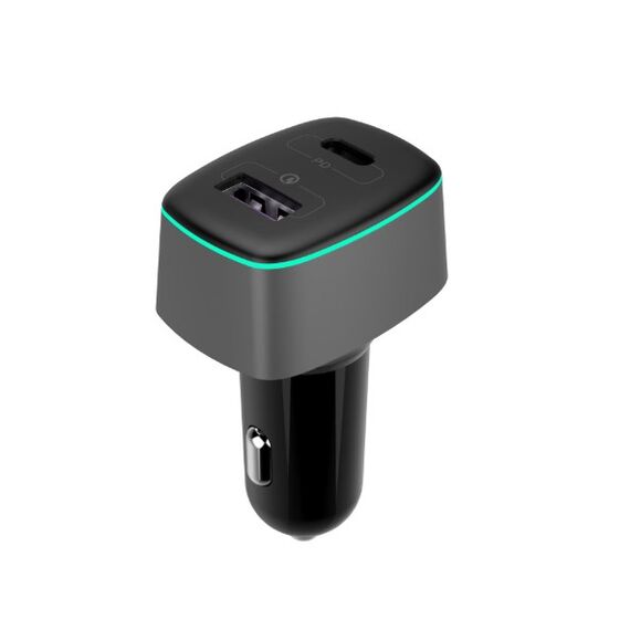 Incarcator auto, 12-24V, USB-A FastCharge QC3.0 + USB tip C, 100W, GOLF - Papet