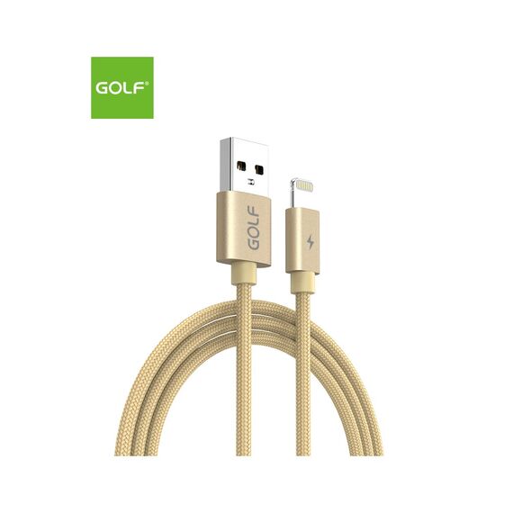Cablu incarcare USB Iphone, incarcare cu 5A, auriu, GOLF Data Sync Quick 76I - Papet