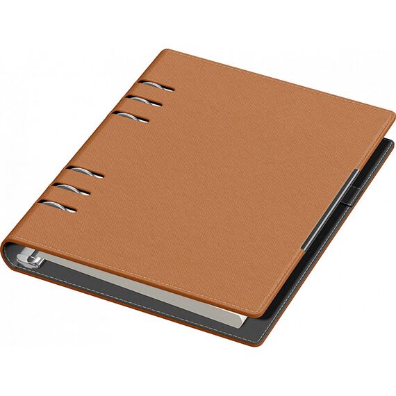Agenda nedatata, cu 6 inele, 18x23 cm, PRECISION Alicante, Portocaliu - 3Papet