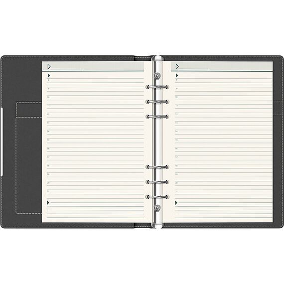 Agenda nedatata, cu 6 inele, 18x23 cm, PRECISION Alicante, Portocaliu - 2Papet