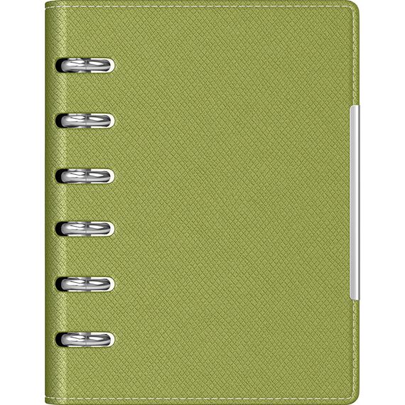Agenda nedatata, cu 6 inele, 11x14 cm, PRECISION Alicante, Verde deschis - Papet