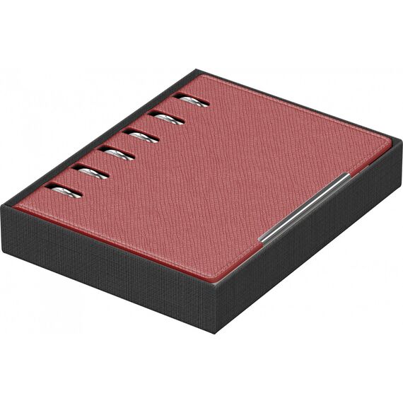 Agenda nedatata, cu 6 inele, 11x14 cm, PRECISION Alicante, Burgundy - 4Papet