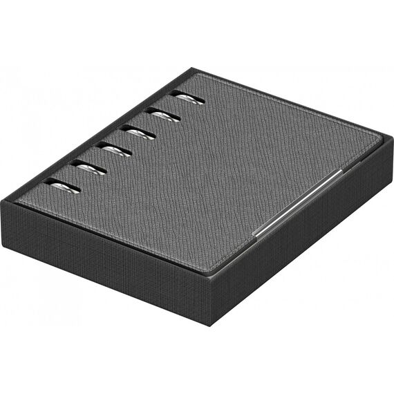 Agenda nedatata, cu 6 inele, 11x14 cm, PRECISION Alicante, Negru - 4Papet