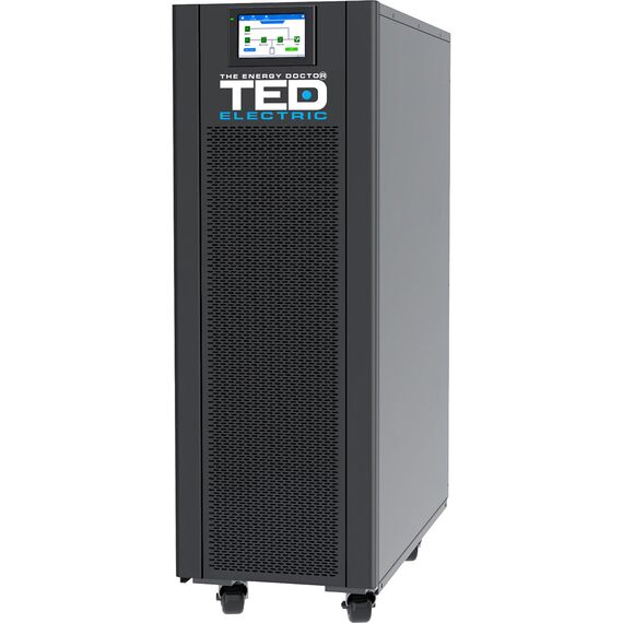 UPS online 15kVA/15kW, trifazic 3/3, cu dubla conversie, ecran LCD si unda sinusoidala pura, TED Electric - Papet
