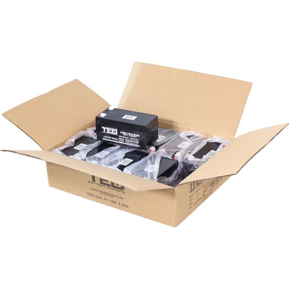 Acumulator AGM VRLA 12V, 3.5 Ah, dimensiuni 134 x 67 x 62 F1, TED Electric - 2Papet