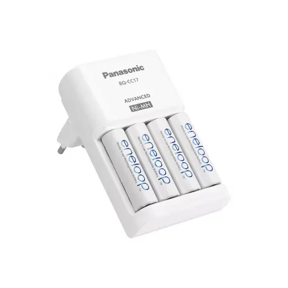 Incarcator baterii cu 4 baterii incluse AA LR6 Ni-Mh, PANASONIC ENELOOP BQ-CC17 Advanced - 2Papet