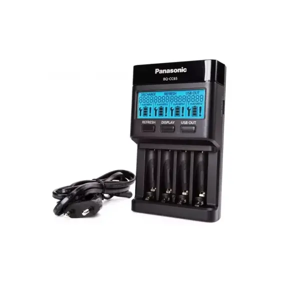 Incarcator baterii cu USB si LCD, AA (R6) AAA (R03) Ni-Mh, PANASONIC ENELOOP Pro BQ-CC65E - 3Papet
